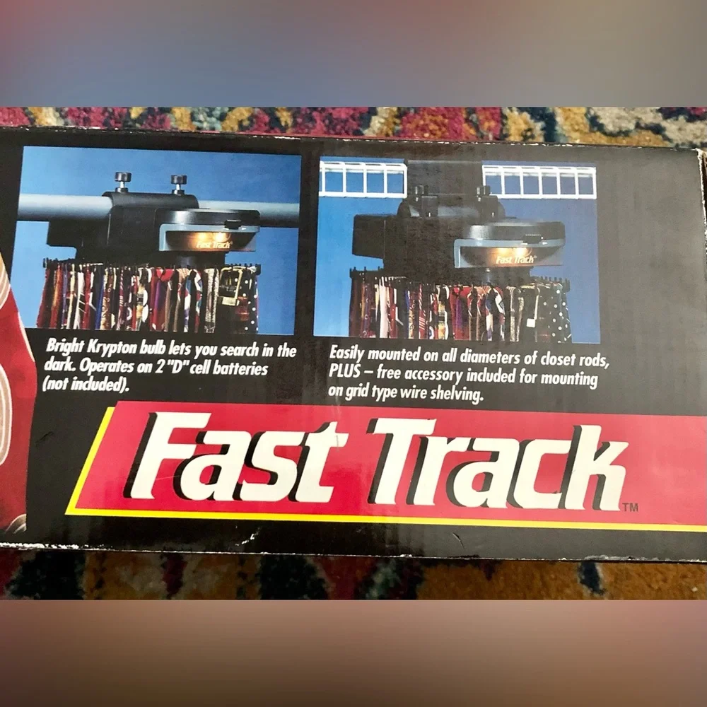 Fast Track Motorized Rotary Tie & Belt Organizer For 24 Ties & Belts, Rotates